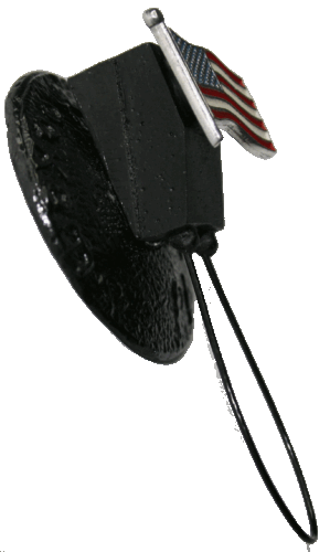 Hookems with flag pin